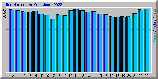 Hourly usage for June 2022