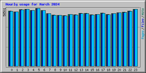 Hourly usage for March 2024