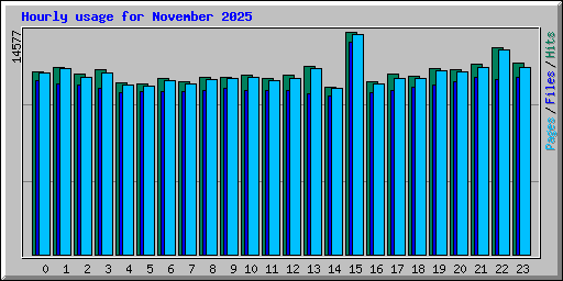 Hourly usage for November 2025