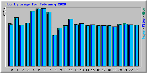 Hourly usage for February 2026