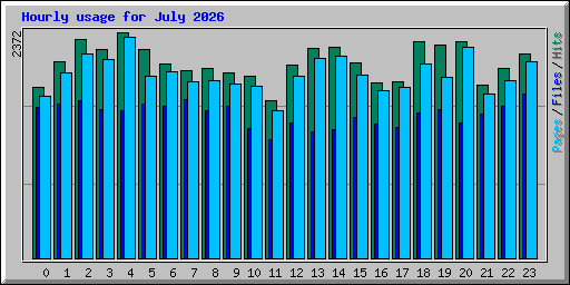 Hourly usage for July 2026